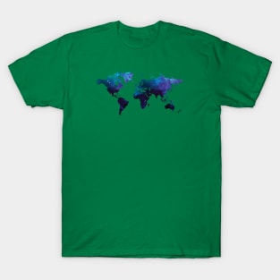 Galaxy World Map T-Shirt